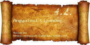 Angyalosi Lizander névjegykártya